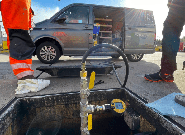 underground tank testing being carried out by RSM engineers