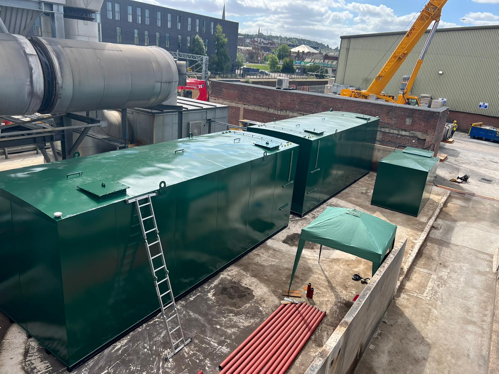 Beatson Clark new fuel tanks installed