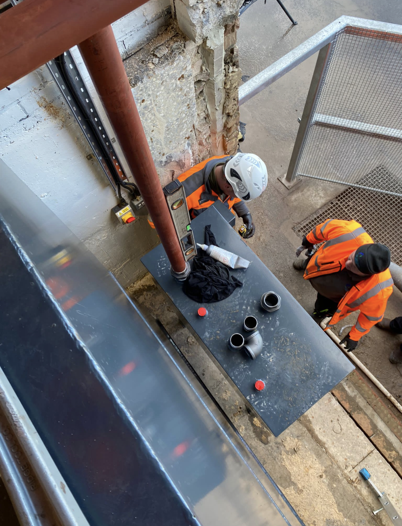 Pipework getting tested