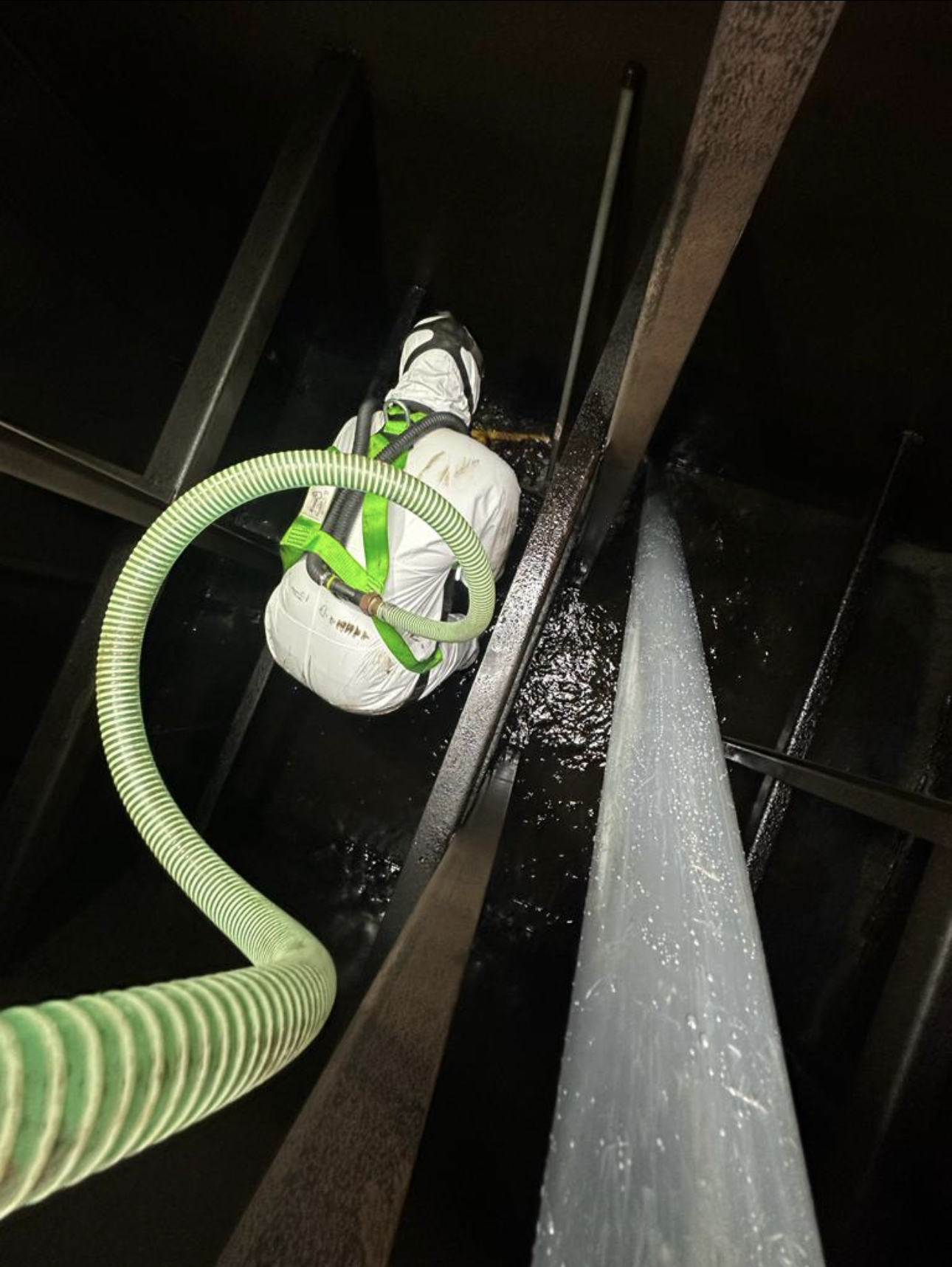 Fuel tank being cleaned by RSM Environmental