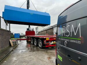new tank being delivered at a Liverpool NHS Hospital