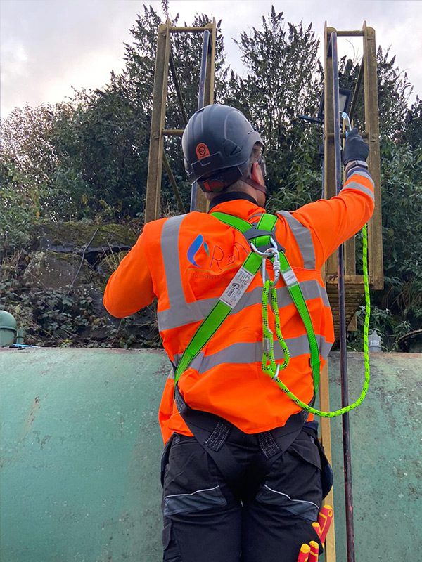 OFTEC tank inspection being carried out by an RSM engineer