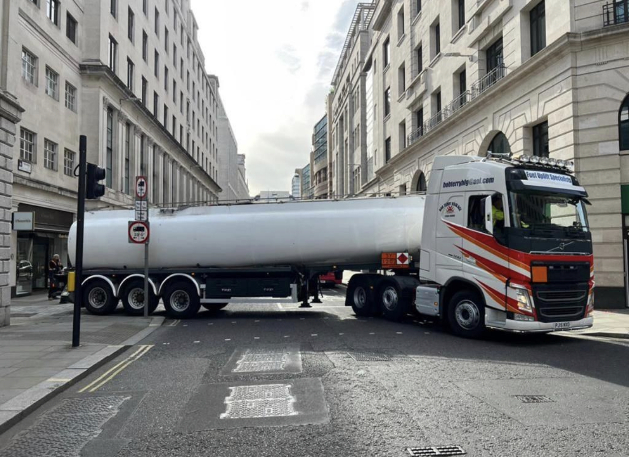 fuel tank removing waste fuel as part of a fuel uplift service provided by RSM Environmental
